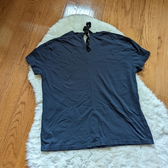 Zoe KARSSEN speak English kiss French dress Italian short sleeve tee black small - Picture 6 of 9